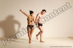 Underwear Woman - Man White Average Short Brown Dancing Dynamic poses Academic